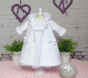 Taufmantel, Mantel, Farbe: Weiß, Fleece -M220-