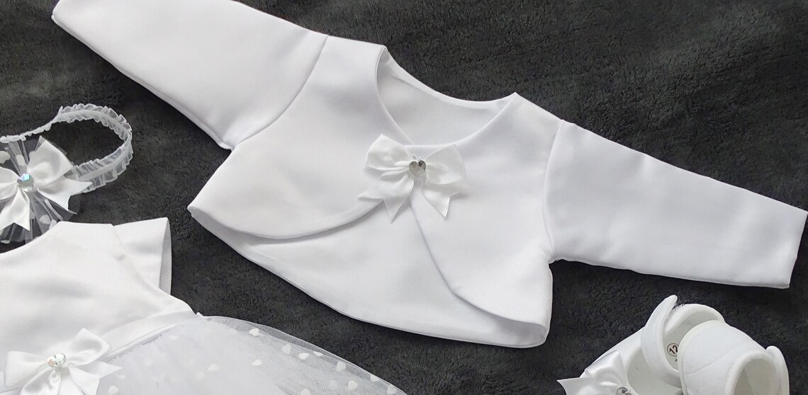 Bolero, Jäckchen, Farbe: ecru- ivory Satin -B434E-
